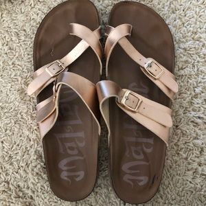 Rose gold sandals